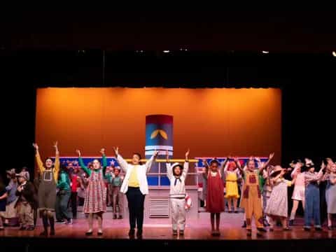 a group of people on a stage