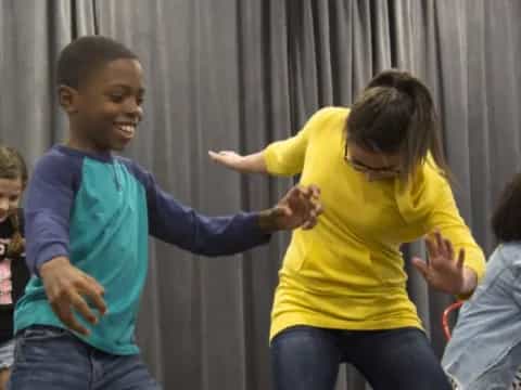 a few children dancing