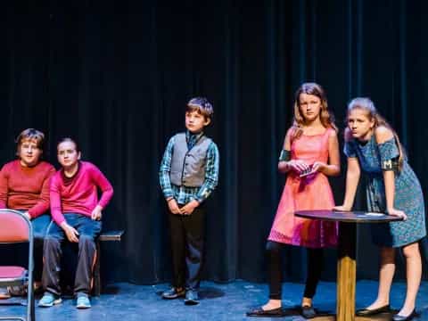 a group of people on a stage