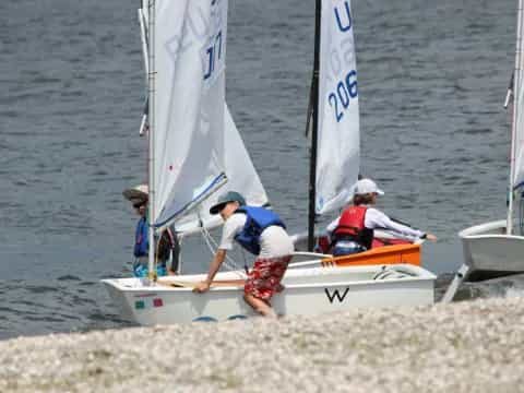 a group of people on a boat