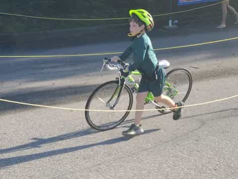 a child riding a bike