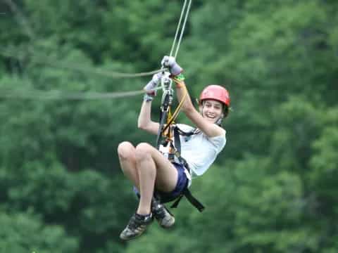 a person in a harness