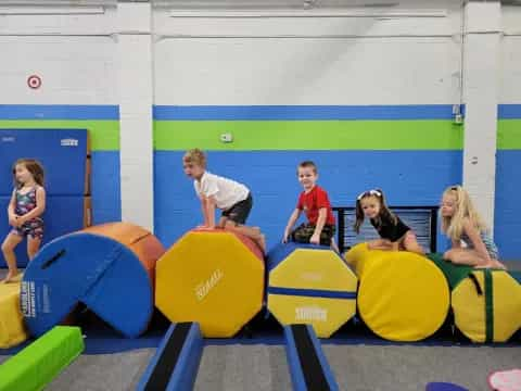 a group of kids on a playground