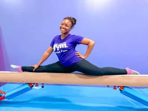 a person stretching on a mat