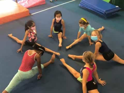 a group of women exercising