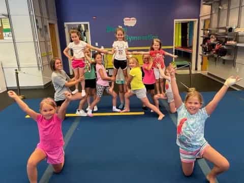 a group of girls dancing