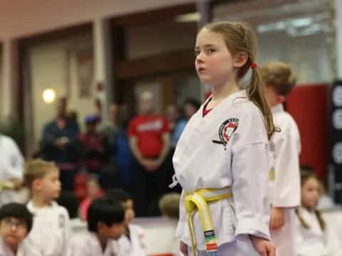 a girl in a uniform