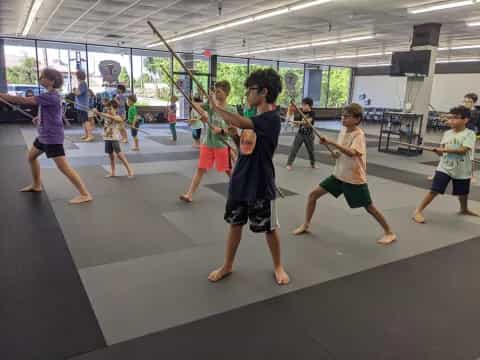 a group of people dancing