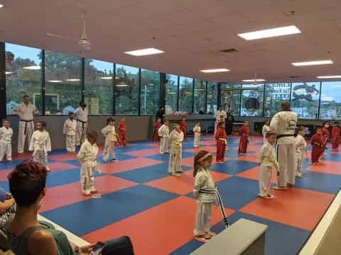 a group of children in a room