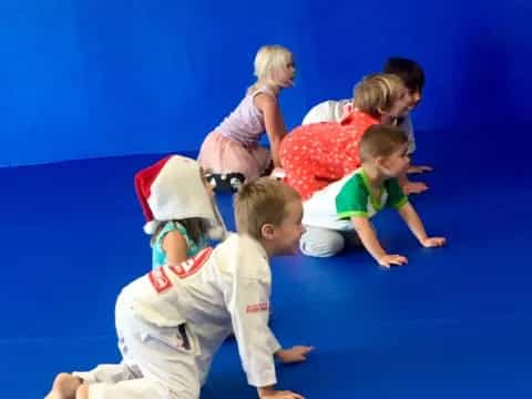 a group of children lying on the floor