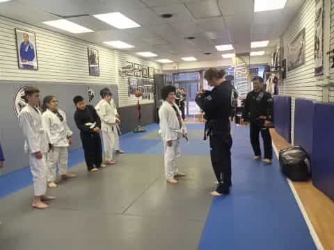 a group of people in a room