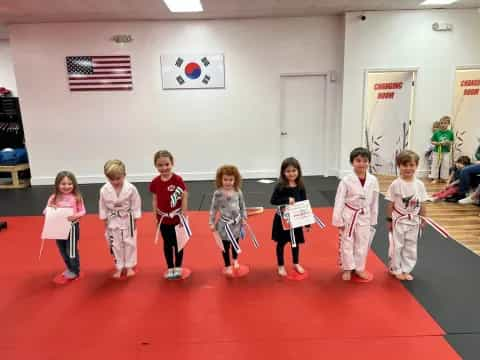 a group of children in a room