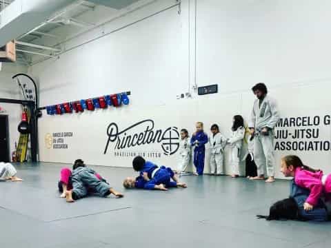 a group of people in a room