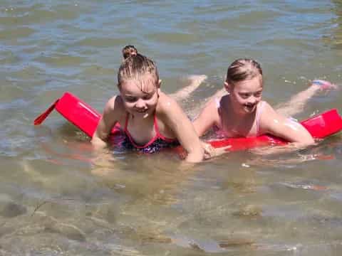 two girls in the water