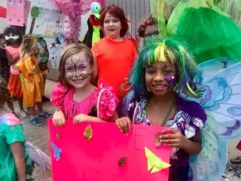 a group of children in a room