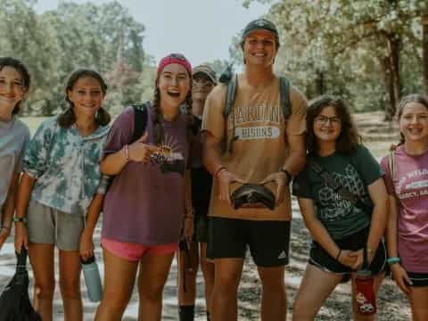 a group of people posing for a photo