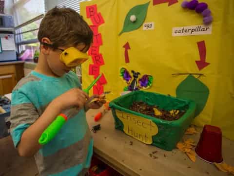 a child painting a picture