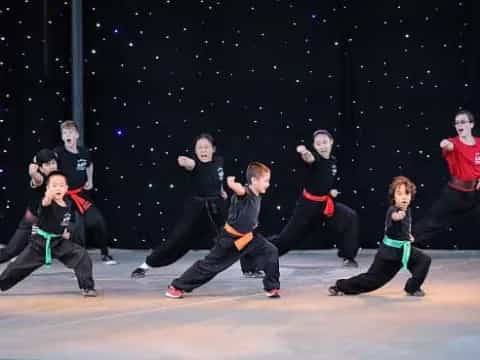 a group of people dancing