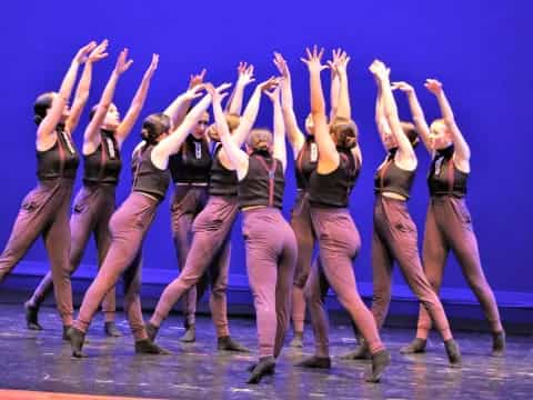 a group of people dancing