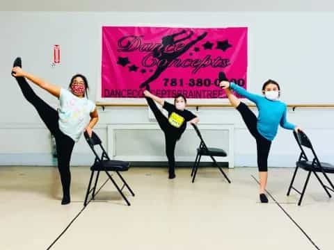 a group of people dancing