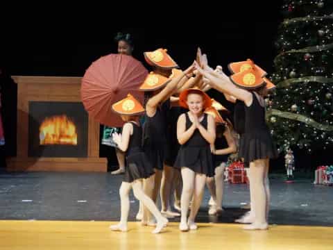 a group of women wearing hats