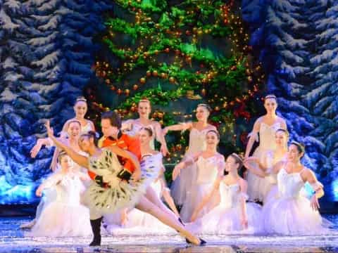 a group of people dancing