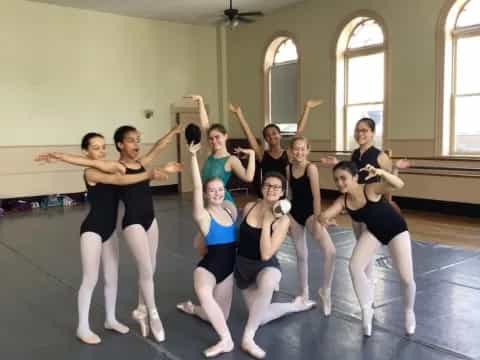 a group of women dancing