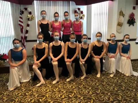 a group of people dancing