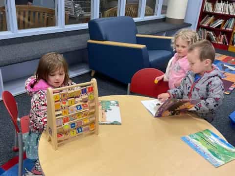 children sitting at a table