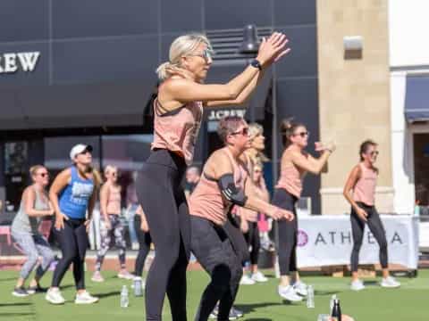 a group of people dancing