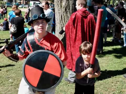a group of people in clothing
