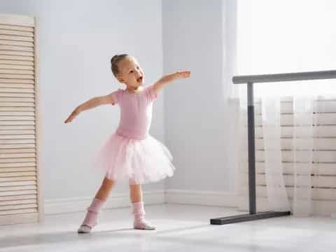 a little girl dancing