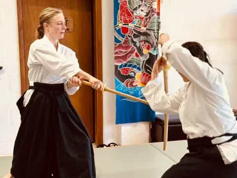 a person painting a picture