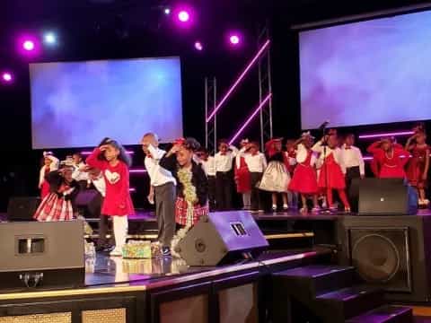 a group of people on a stage