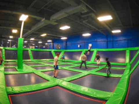 a group of people playing a game