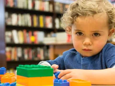 a child playing with toys