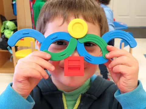 a boy wearing a mask