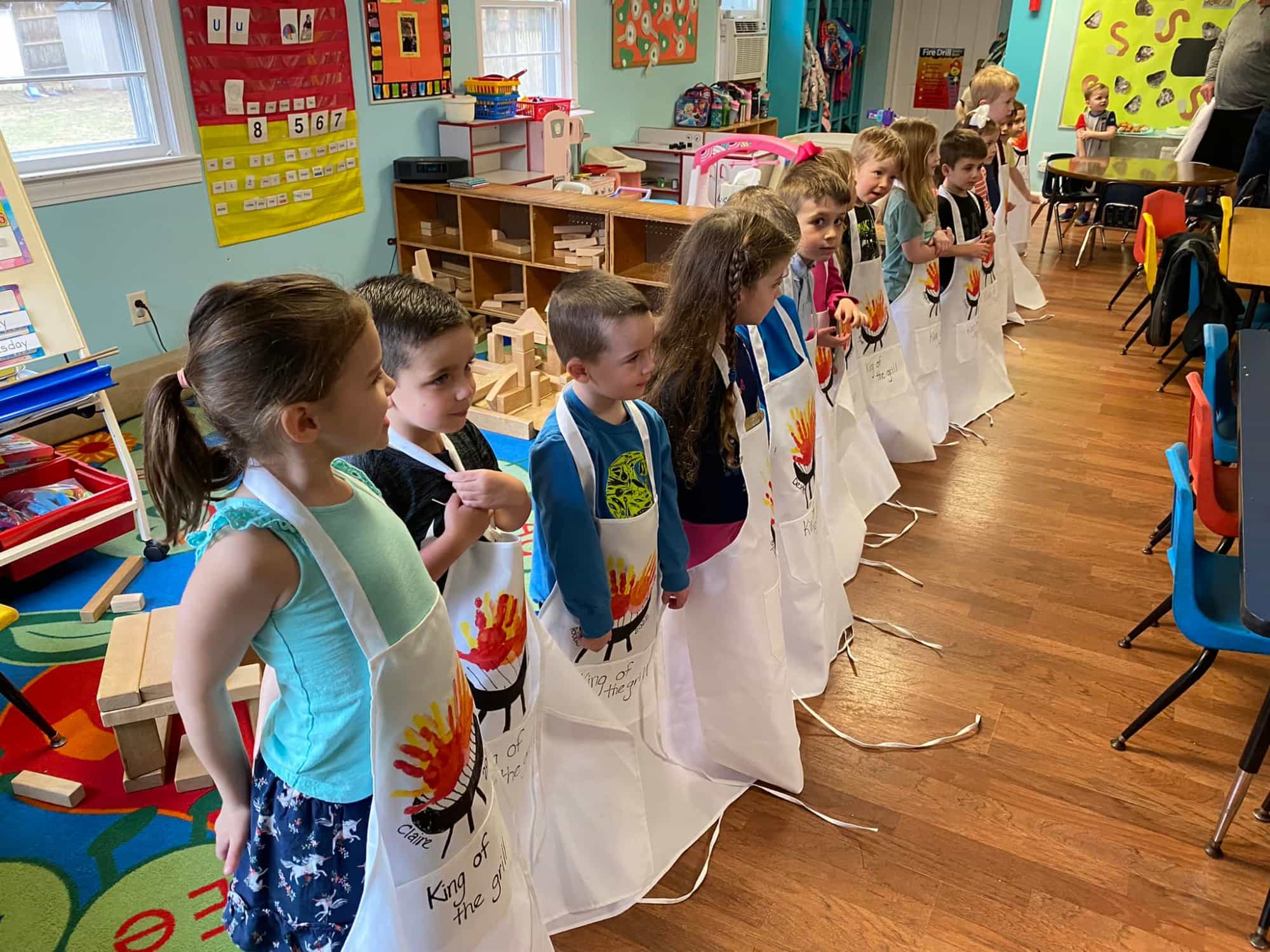 a group of children in a classroom