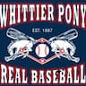 Whittier Pony Baseball company logo