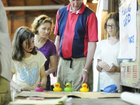 a group of people playing a game