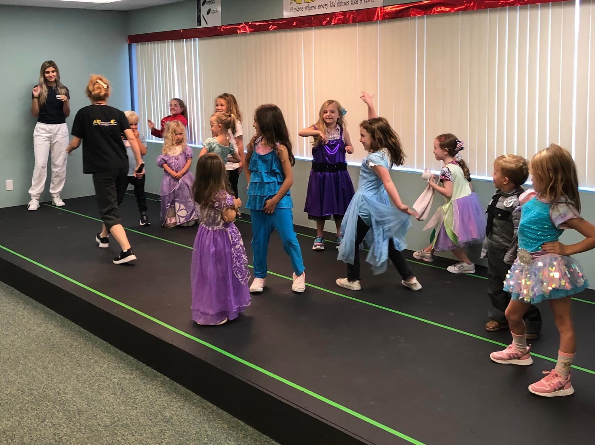 a group of children dancing