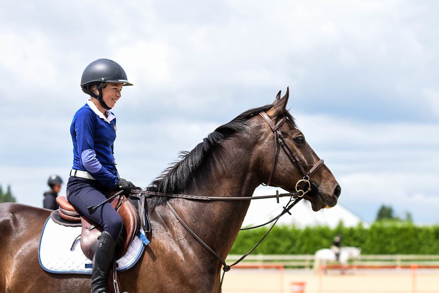 a person riding a horse