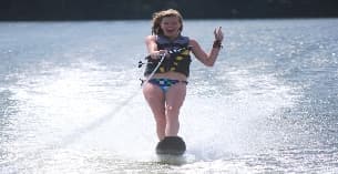 a person water skiing