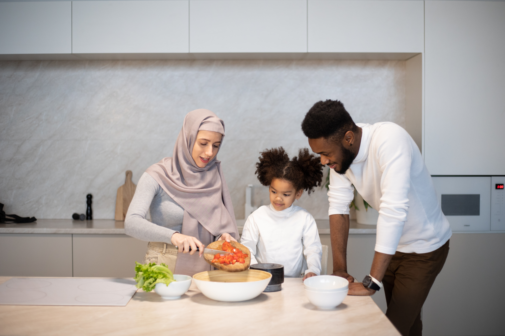a man and a woman preparing food