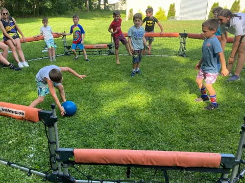 kids playing with a ball