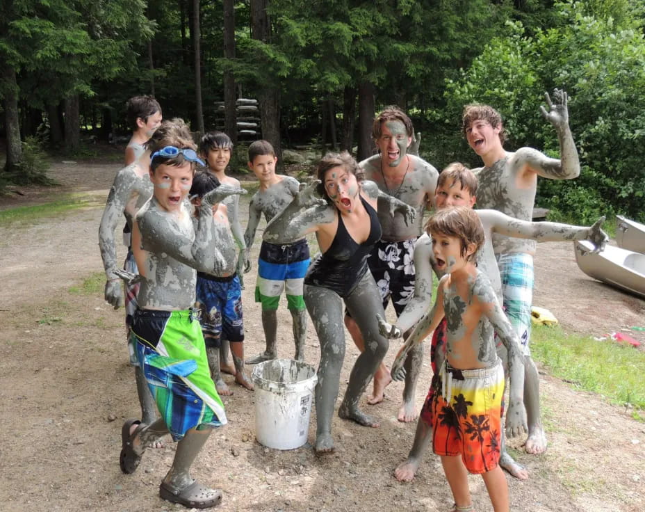 a group of people standing together