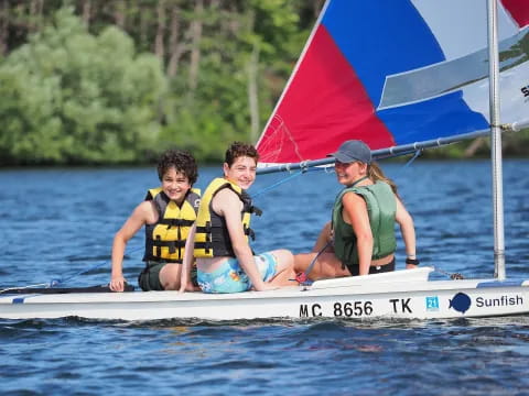 a group of people on a boat