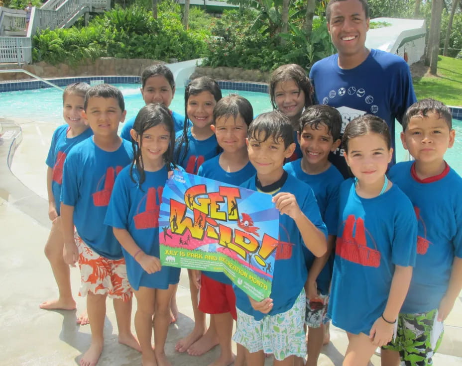 a group of people posing for a photo