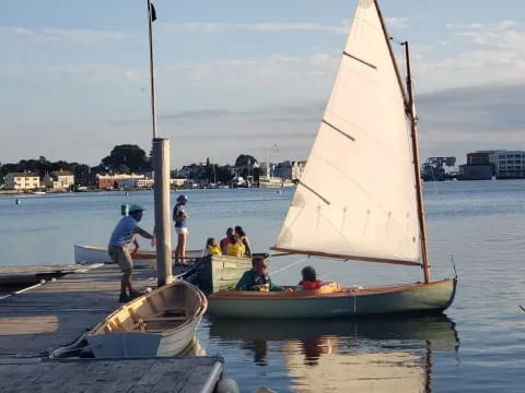 a group of people on a boat