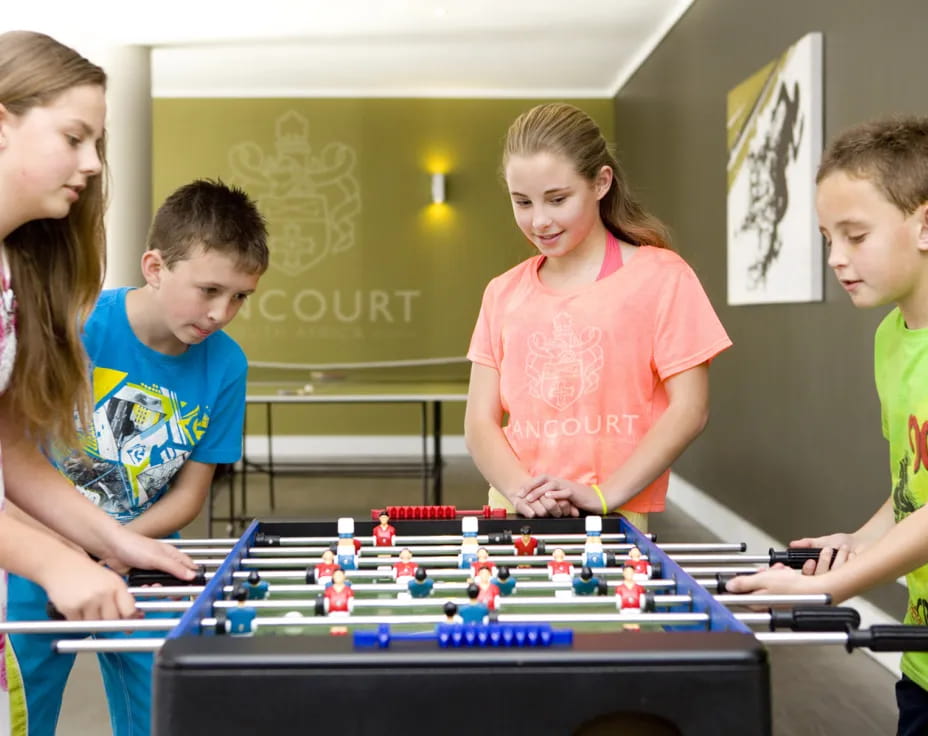 a group of kids playing a game